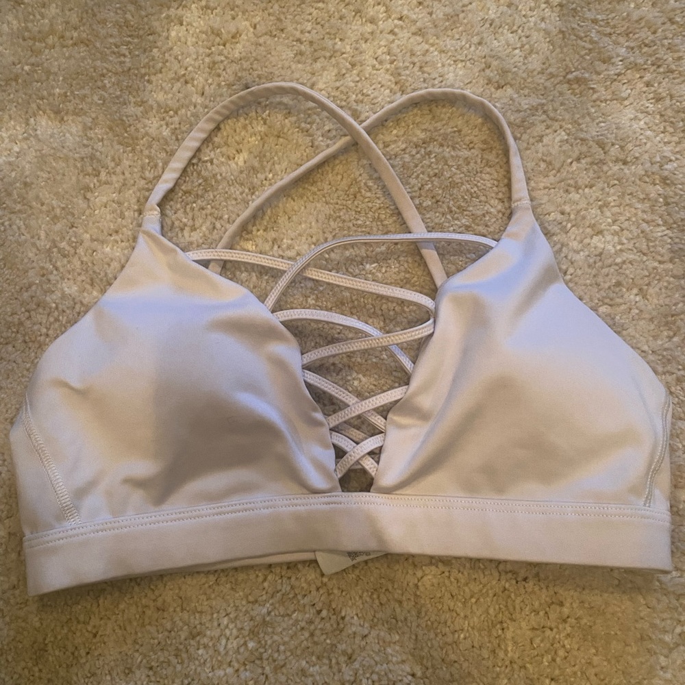 Victoria’s secret white crisscross front sports bra